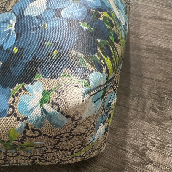 Gucci Reversible GG Supreme Coated Canvas - Blue Blooms - Picture 8 of 11